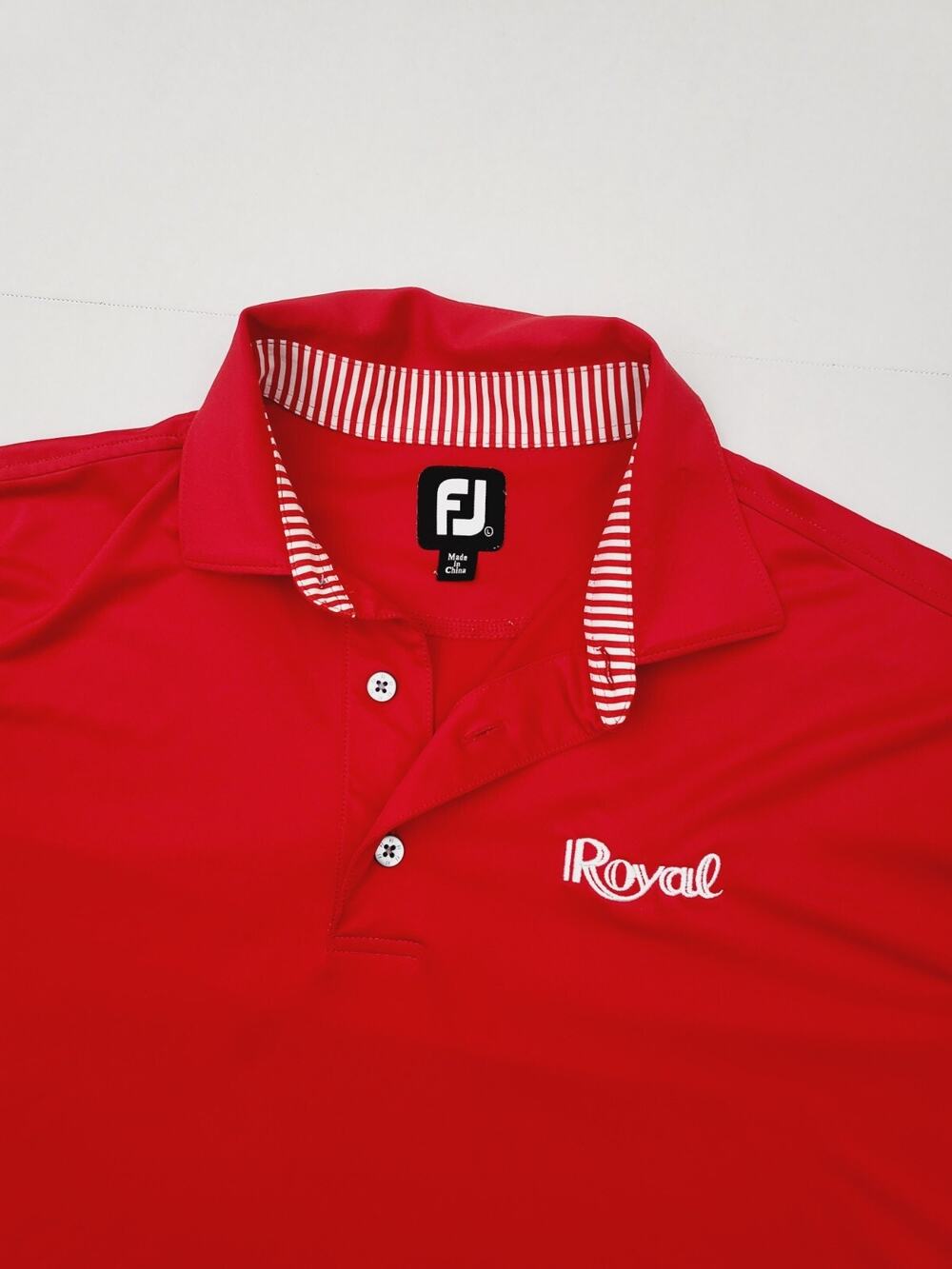 Footjoy Polo Shirt Golf Men’s Size Large Solid Red